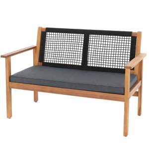 Ławka ogrodowa drewniana 120 cm di volio Teracina czarna 575972 Ławka ogrodowa drewniana 120 cm di volio Teracina czarna 575972