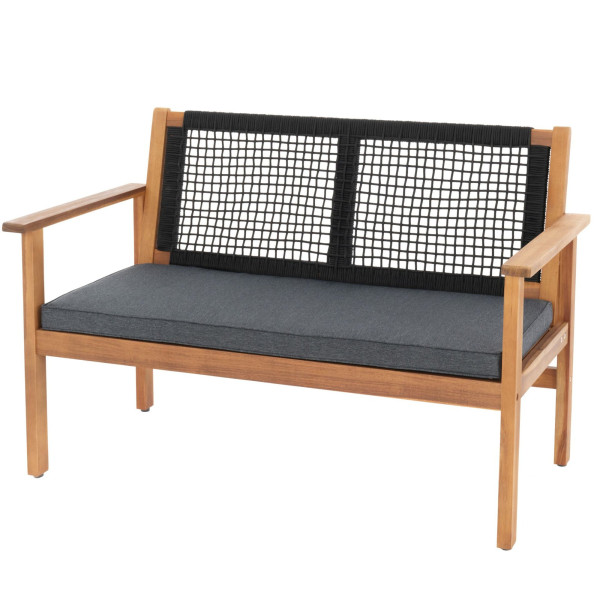 Ławka ogrodowa drewniana 120 cm di volio Teracina czarna 575972