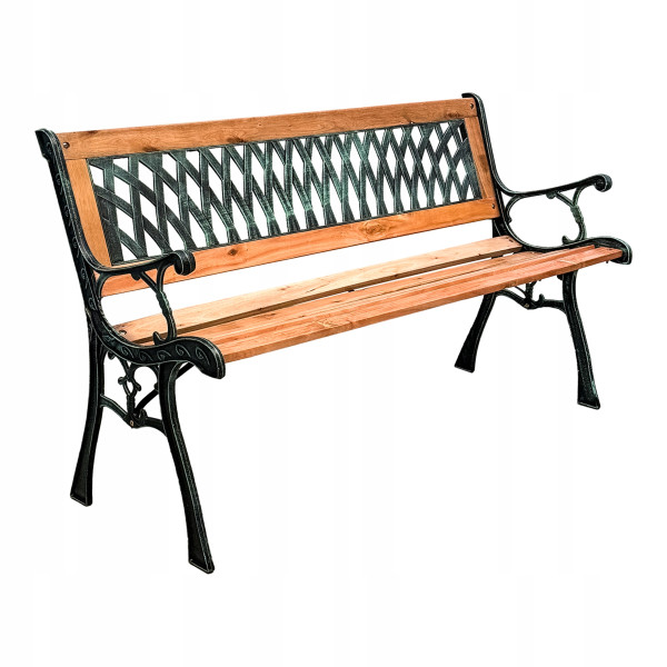 Ławka ogrodowa drewniana taras patio 126x52x73,50 cm 874350
