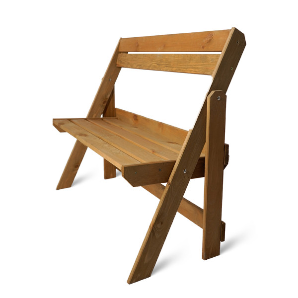 Ławka Ogrodowa Drewno Sosnowe 150x46x89 Kasztan 329319