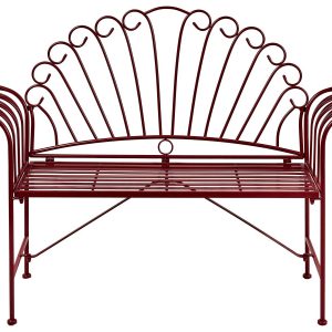 Ławka ogrodowa dwuosobowa 125×46 burgundowa 784705 Ławka ogrodowa dwuosobowa 125×46 burgundowa 784705