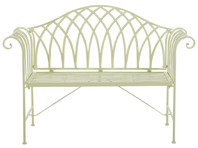 Ławka ogrodowa dwuosobowa 130x45 cm jasnozielona 76661