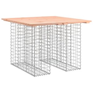 Ławka ogrodowa, gabion, 100x102x72 cm, lite drewno daglezjowe 560900