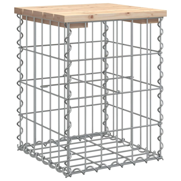 Ławka ogrodowa, gabion, 33x31x42 cm, lite drewno sosnowe 561017