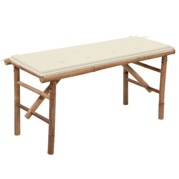 Ławka ogrodowa Kremowy 120 x 50 x 4 cm Bambus vidaXL 287420