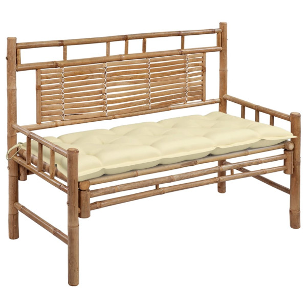 Ławka ogrodowa Kremowy 120 x 50 x 7 cm Bambus vidaXL 287539