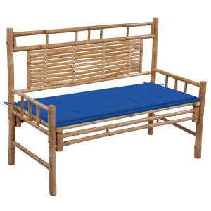 Ławka ogrodowa Niebieski 120 x 50 x 4 cm Bambus vidaXL 287418 Ławka ogrodowa Niebieski 120 x 50 x 4 cm Bambus vidaXL 287418