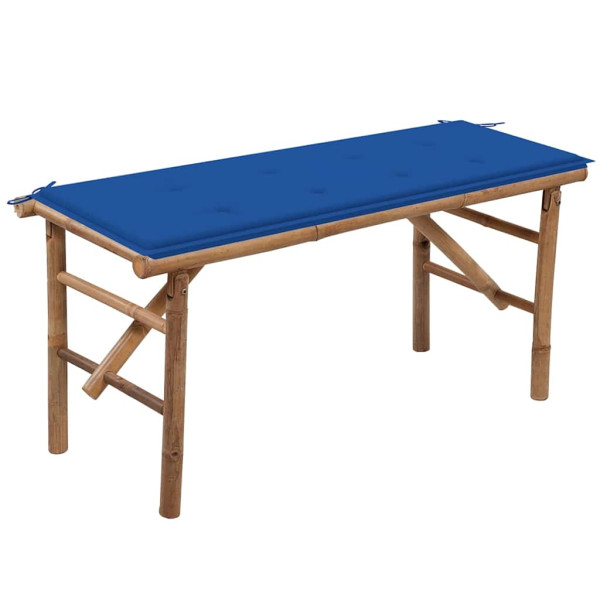 Ławka ogrodowa Niebieski 120 x 50 x 4 cm Bambus vidaXL 287410