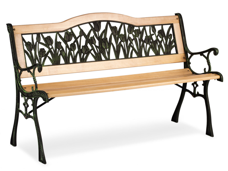 Ławka ogrodowa parkowa drewniana 123,5x74x48 cm Sofotel 171595