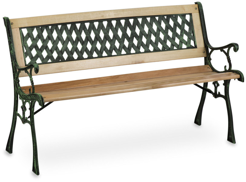 Ławka ogrodowa parkowa drewniana 124x43x74 cm Sofotel 171598