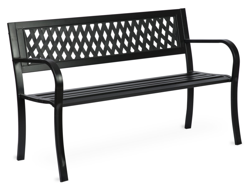 Ławka ogrodowa parkowa metalowa 125x49x77 cm Sofotel 171596