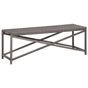 Ławka ogrodowa Szary 120 cm Technorattan vidaXL 565074 Ławka ogrodowa Szary 120 cm Technorattan vidaXL 565074