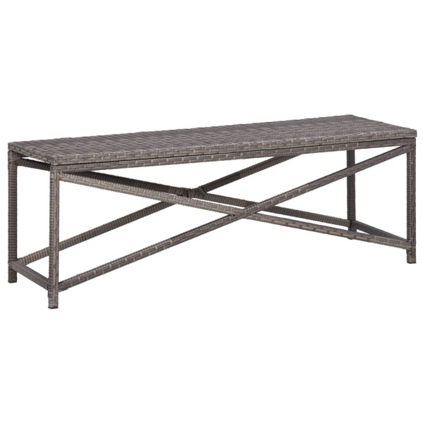 Ławka ogrodowa Szary 120 cm Technorattan vidaXL 565074