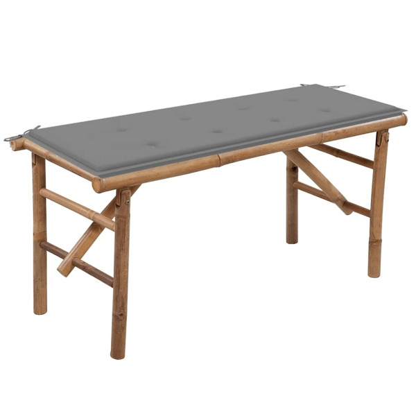 Ławka ogrodowa Szary 120 x 50 x 3 cm Bambus vidaXL 287409