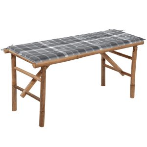 Ławka ogrodowa Szary 120 x 50 x 4 cm Bambus vidaXL 87218 Ławka ogrodowa Szary 120 x 50 x 4 cm Bambus vidaXL 87218