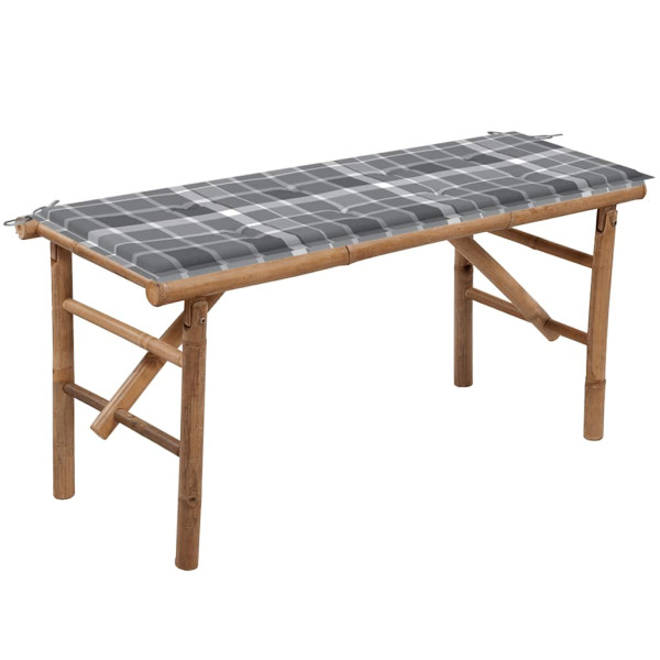 Ławka ogrodowa Szary 120 x 50 x 4 cm Bambus vidaXL 87218