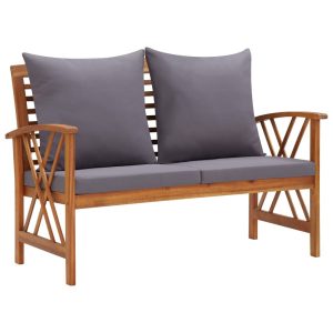 Ławka ogrodowa Szary Drewno vidaXL 565727 Ławka ogrodowa Szary Drewno vidaXL 565727