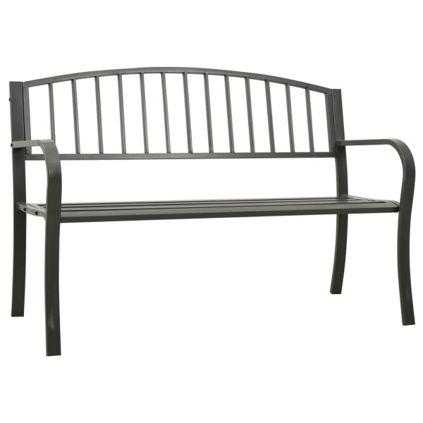 Ławka ogrodowa Szary Stal vidaXL 266890