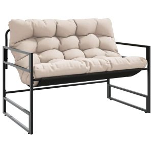 Ławka ogrodowa Taupe Stal vidaXL 565135