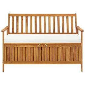 Ławka ogrodowa z drewna akacjowego ze schowkiem, 120x63x84 cm 550396 Ławka ogrodowa z drewna akacjowego ze schowkiem, 120x63x84 cm 550396