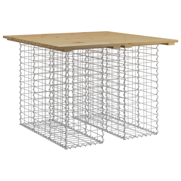 Ławka ogrodowa z gabionem, 100x102x72 cm, impregnowana sosna 561064