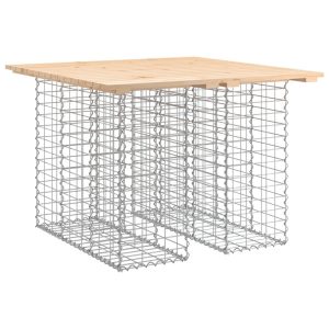 Ławka ogrodowa z gabionem, 100x102x72 cm, lite drewno sosnowe 560956 Ławka ogrodowa z gabionem, 100x102x72 cm, lite drewno sosnowe 560956