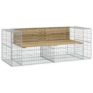 Ławka ogrodowa z gabionem, 184x71x65,5 cm, impregnowana sosna 562538 Ławka ogrodowa z gabionem, 184x71x65,5 cm, impregnowana sosna 562538