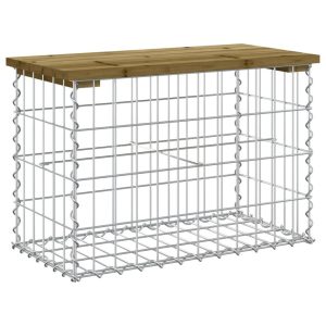 Ławka ogrodowa z gabionem, 63×31,5×42 cm, impregnowana sosna 561020 Ławka ogrodowa z gabionem, 63×31,5×42 cm, impregnowana sosna 561020