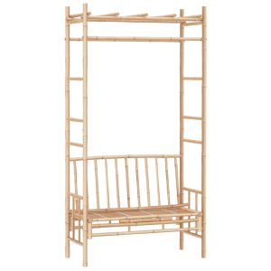 Ławka ogrodowa z pergolą, 116 cm, bambusowa 562952 Ławka ogrodowa z pergolą, 116 cm, bambusowa 562952