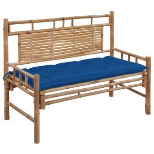Ławka ogrodowa z poduszką, 120 cm, bambusowa 562532 Ławka ogrodowa z poduszką, 120 cm, bambusowa 562532
