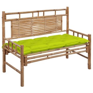 Ławka ogrodowa z poduszką, 120 cm, bambusowa 562609 Ławka ogrodowa z poduszką, 120 cm, bambusowa 562609