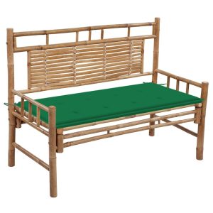 Ławka ogrodowa z poduszką, 120 cm, bambusowa 562612 Ławka ogrodowa z poduszką, 120 cm, bambusowa 562612