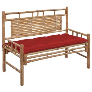 Ławka ogrodowa z poduszką, 120 cm, bambusowa 562788
