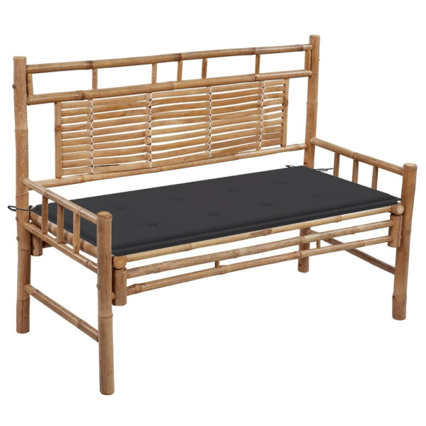 Ławka ogrodowa z poduszką, 120 cm, bambusowa 562583