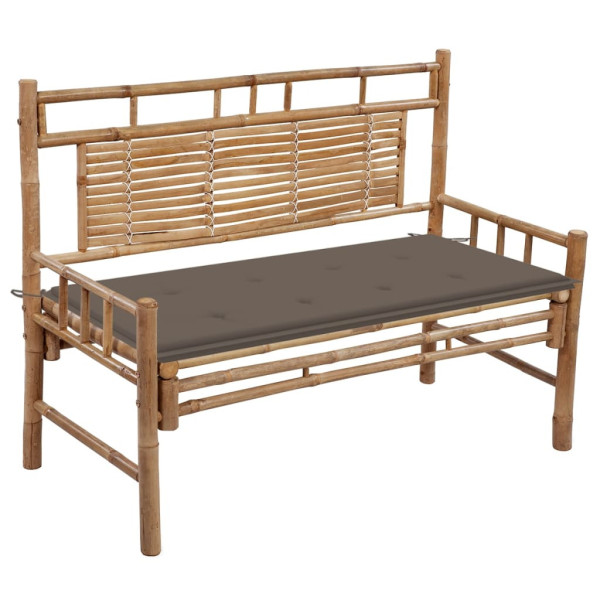 Ławka ogrodowa z poduszką, 120 cm, bambusowa 562592