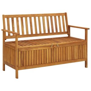 Ławka ogrodowa ze schowkiem, 120 cm, lite drewno akacjowe 550467 Ławka ogrodowa ze schowkiem, 120 cm, lite drewno akacjowe 550467