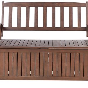 Ławka ogrodowa ze schowkiem 120×60 ciemne drewno 171706 Ławka ogrodowa ze schowkiem 120×60 ciemne drewno 171706