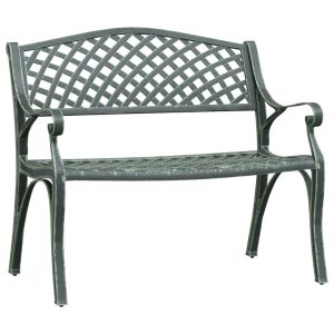 Ławka ogrodowa Zielony Aluminium vidaXL 488847 Ławka ogrodowa Zielony Aluminium vidaXL 488847