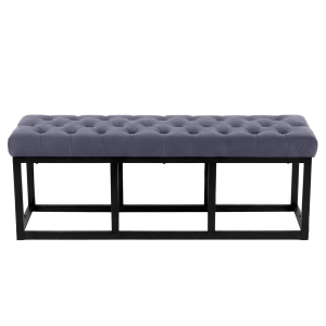 Ławka Polson velvet czarna grafitowy 120 cm 1057523 Ławka Polson velvet czarna grafitowy 120 cm 1057523