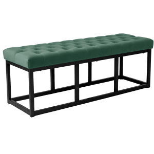 Ławka Polson velvet czarna zielony 120 cm 1057521 Ławka Polson velvet czarna zielony 120 cm 1057521