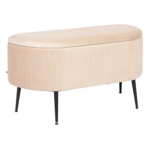 Ławka Solaro beżowa 100x40x53 cm ze schowkiem 295099