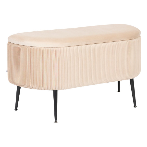 Ławka Solaro beżowa 100x40x53 cm ze schowkiem 295099