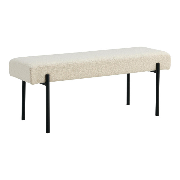 ŁAWKA Swindon BOUCLE biała czarna STALOWA PODSTAWA 659956