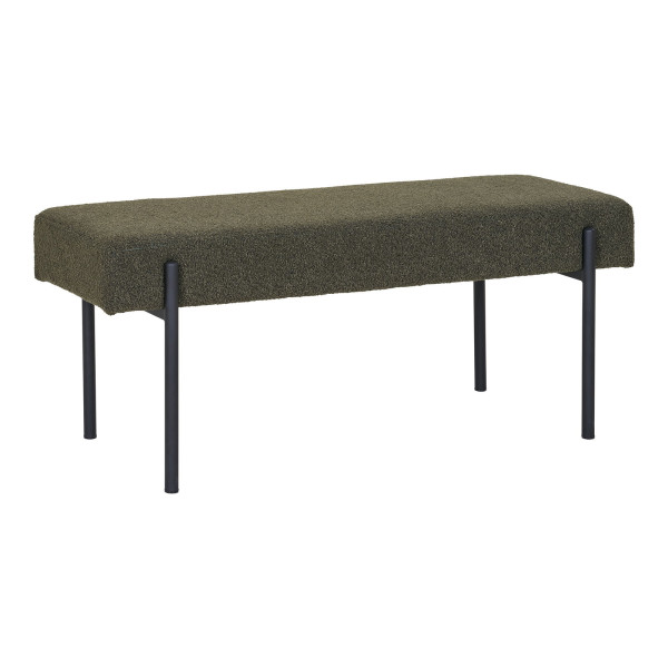 ŁAWKA Swindon BOUCLE zielona/czarna stalowa podstawa 659958