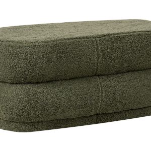Ławka tapicerowana boucle zielona glam 816231 Ławka tapicerowana boucle zielona glam 816231