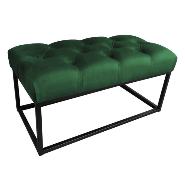 Ławka tapicerowana Chesterfield loft / zieleń butelkowa MG25 355014