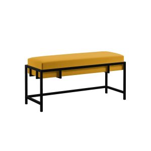 Ławka tapicerowana LAMO 80 miodowa – metalowy czarny profil 357732 Ławka tapicerowana LAMO 80 miodowa – metalowy czarny profil 357732