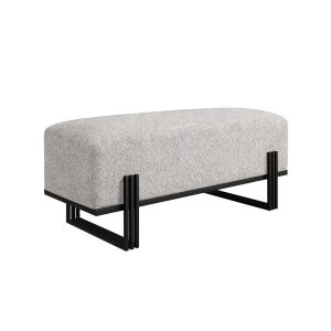 Ławka tapicerowana Tedi 80 cm czarny stelaż szare siedzisko 1067089 Ławka tapicerowana Tedi 80 cm czarny stelaż szare siedzisko 1067089