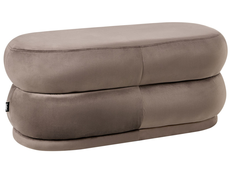 Ławka tapicerowana welur ciemnobrązowa glam 816224