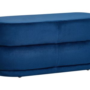 Ławka tapicerowana welur granatowa glam 816240